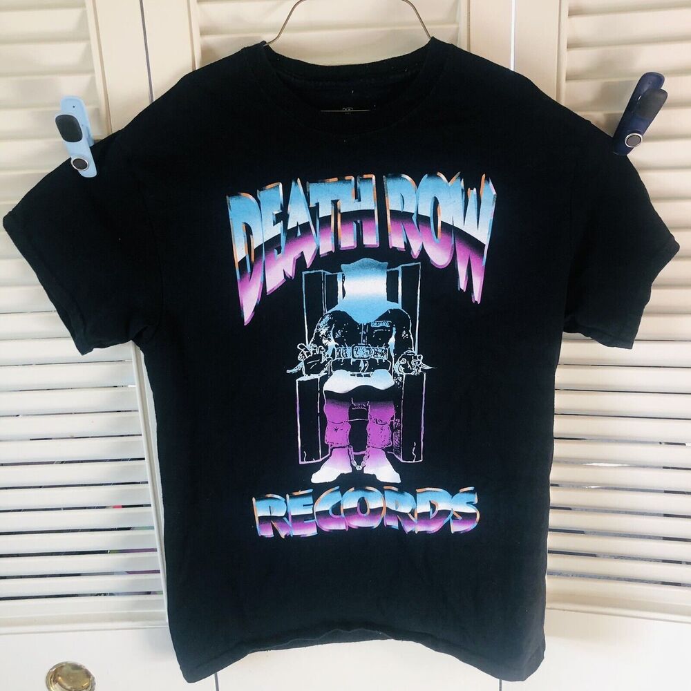 Death Row Records Chair Logo Men's T-Shirt Size M